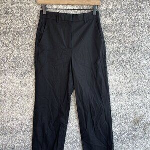 Theory Womens Cotton‎ Pants Size 0 Black Career Office Dress Pants